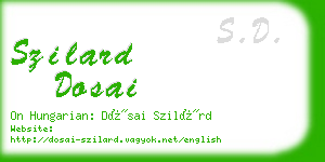 szilard dosai business card